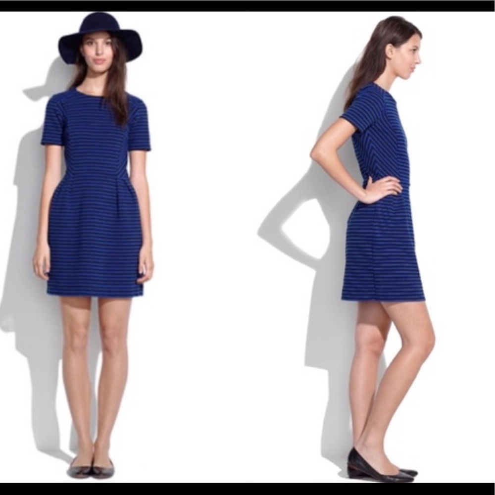 Royal blue striped dress